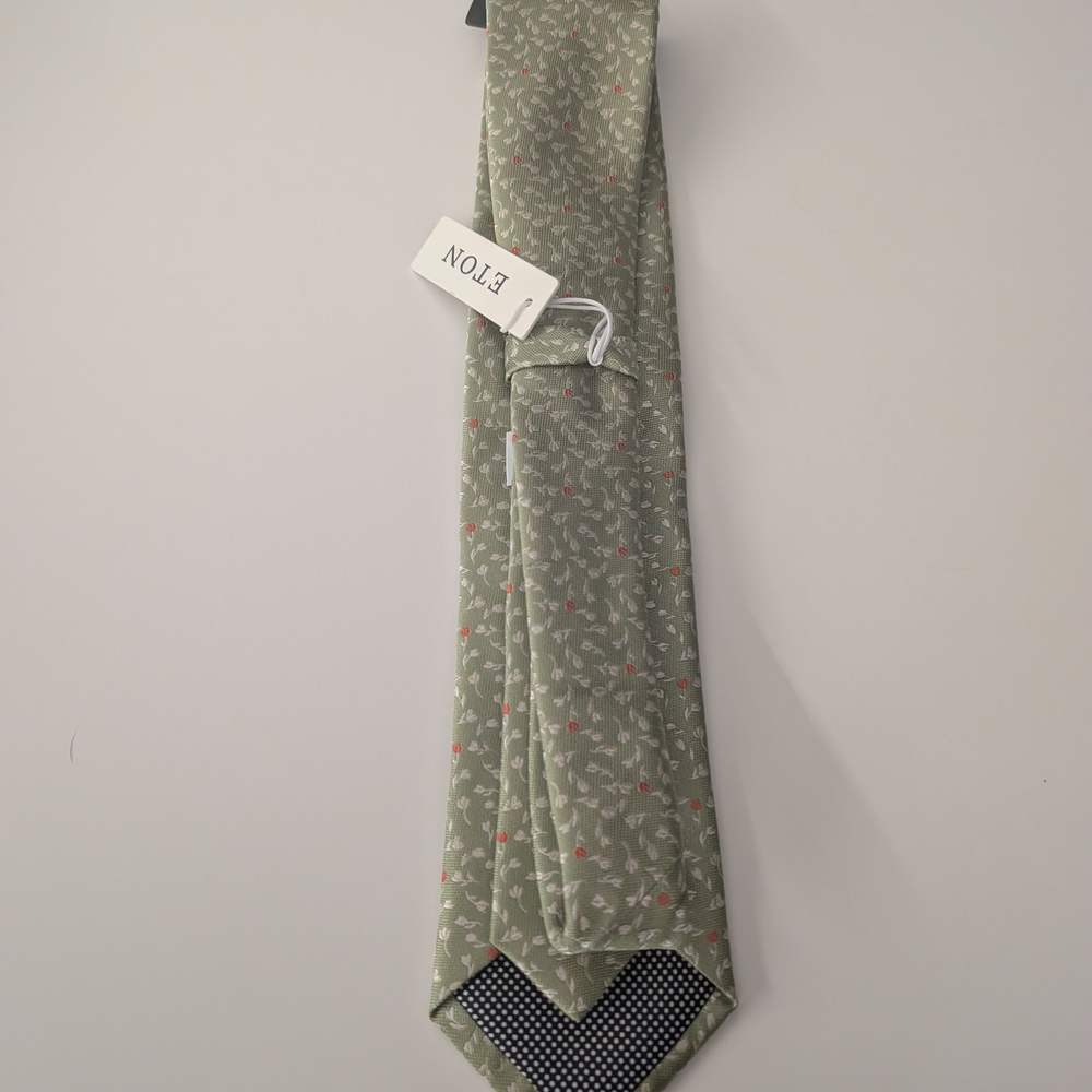 Eton Floral Green Tie - Picture 4 of 6